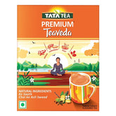 Tata Tea Premium Teaveda Tulsi, Cardamom, Ginger Black Tea Box