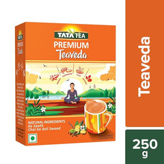 Tata Tea Premium Teaveda Tulsi, Cardamom, Ginger Black Tea Box