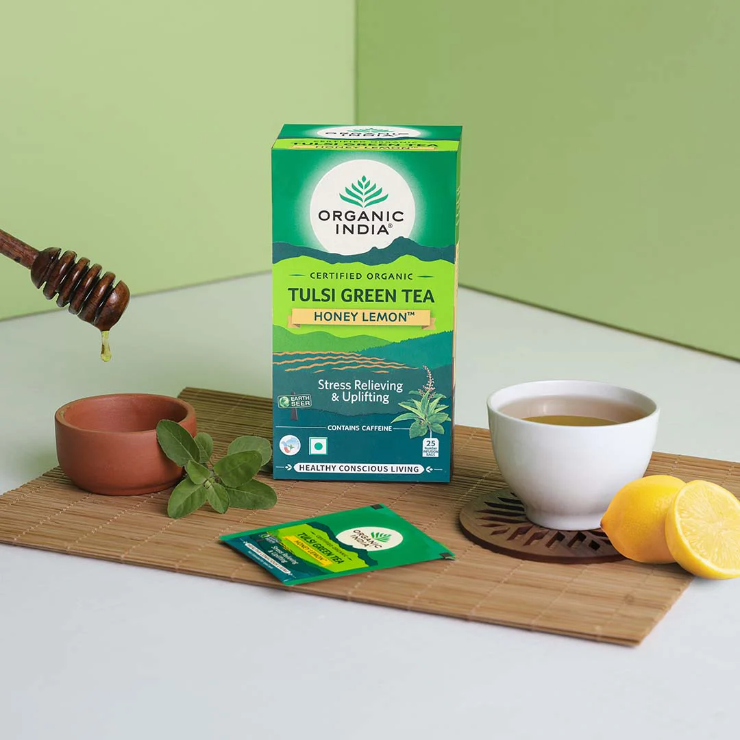 Organic India Tulsi Green Tea Honey Lemon Product image