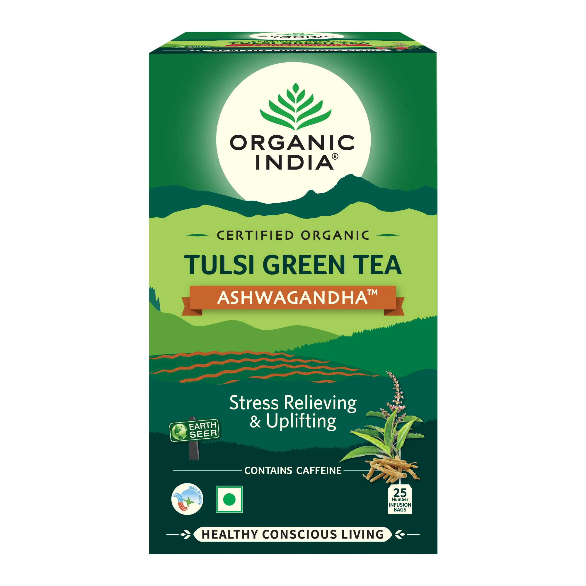 Organic India Tulsi Green Tea Ashwagandha Product image