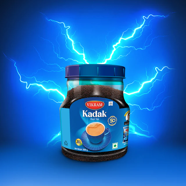 Vikram Kadak Dust Tea image 500 grams (Jar)