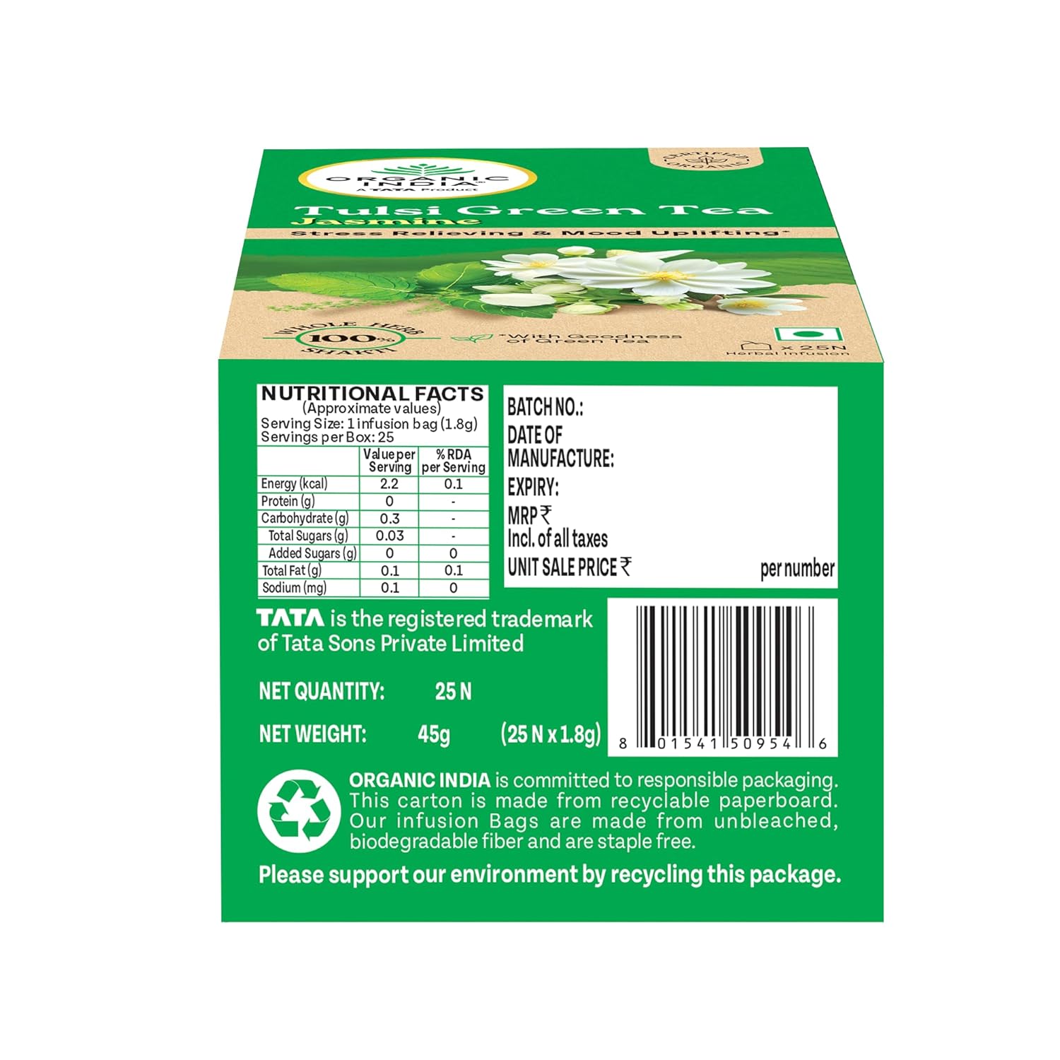 Organic India Jasmine Green Tea Product image2