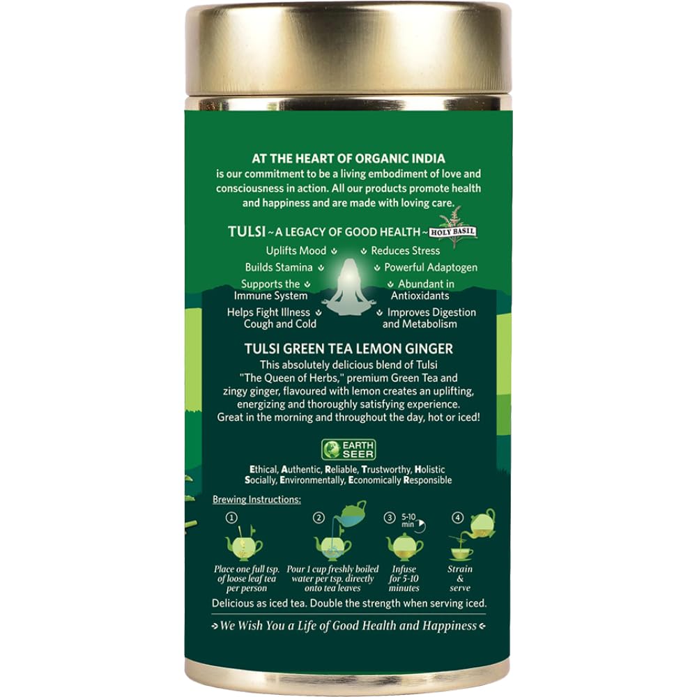 Organic India Tulsi Green Tea Lemon Ginger Product image4