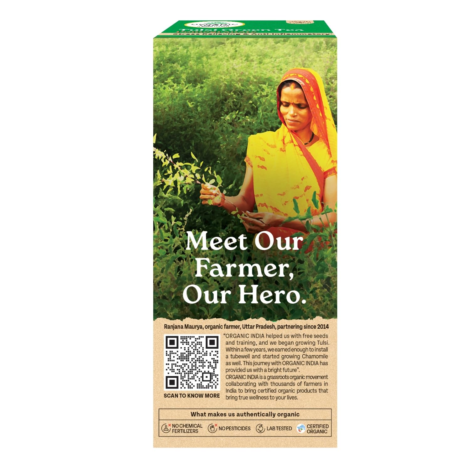 Organic India Tulsi Green Tea Pomegranate Flavour Product image4