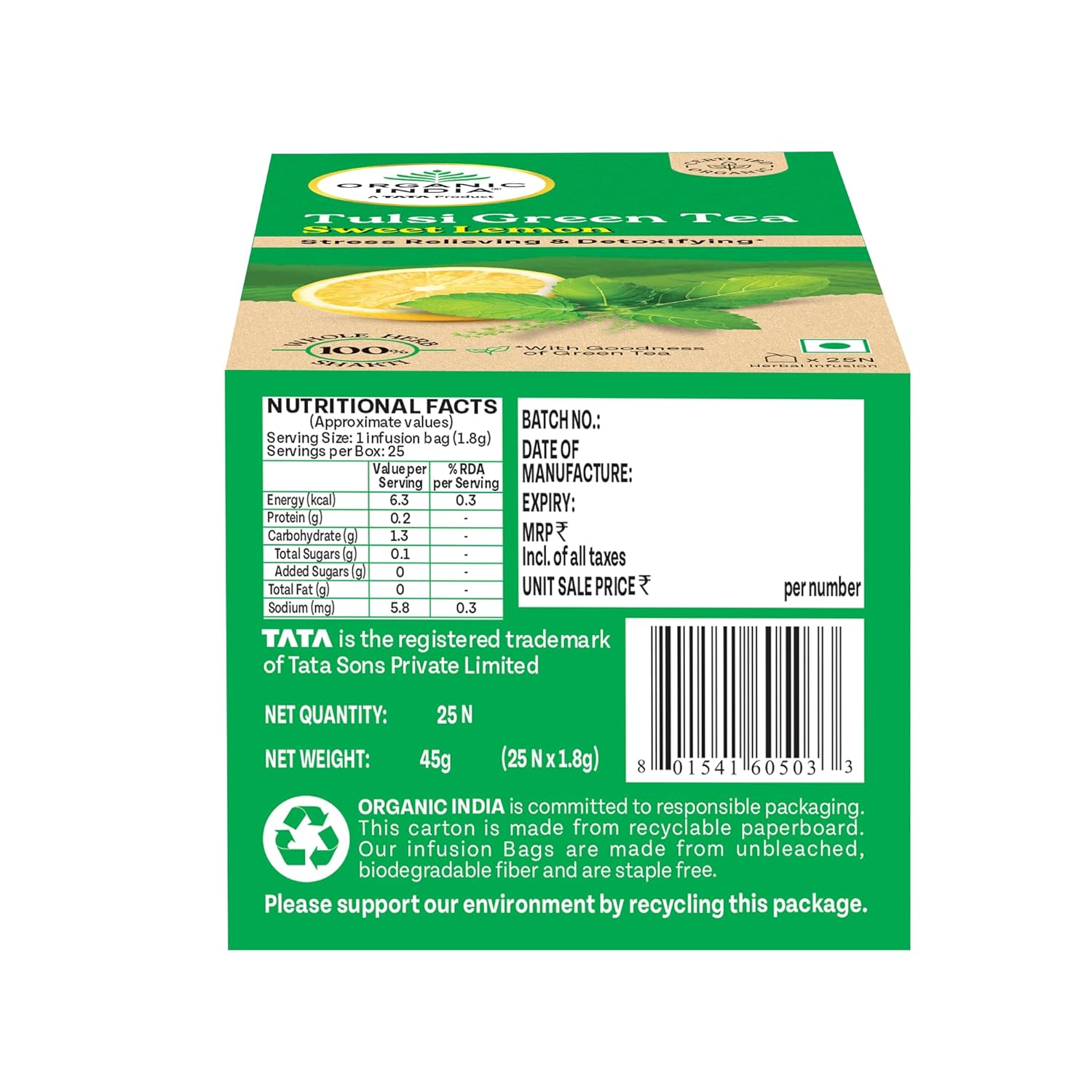 Organic India Tulsi Sweet Lemon Product image2