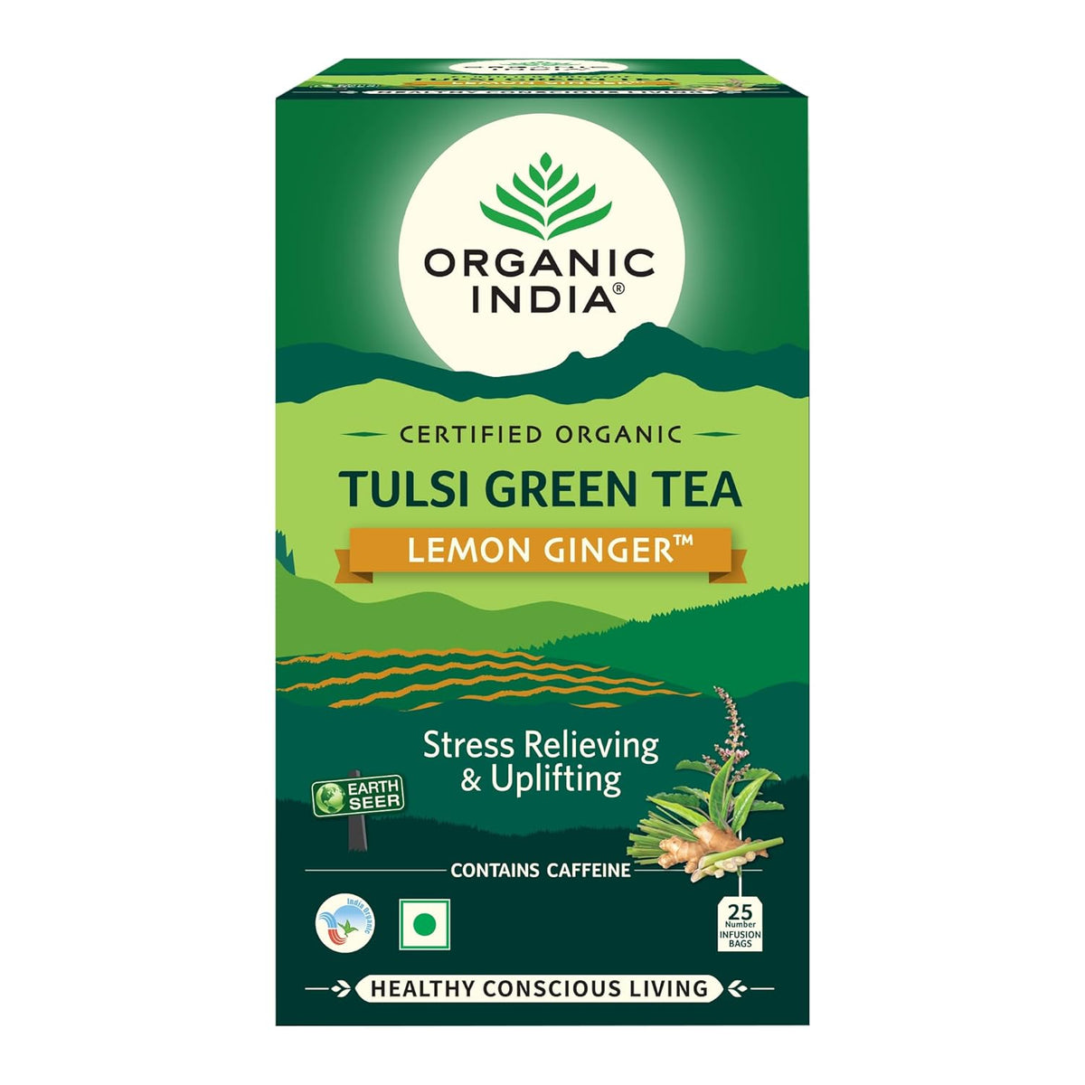 Organic India Tulsi Green Tea Lemon Ginger Product image
