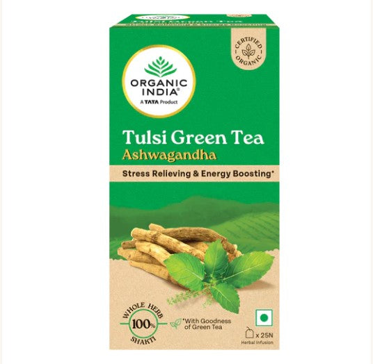 Organic India Tulsi Green Tea Ashwagandha Product image