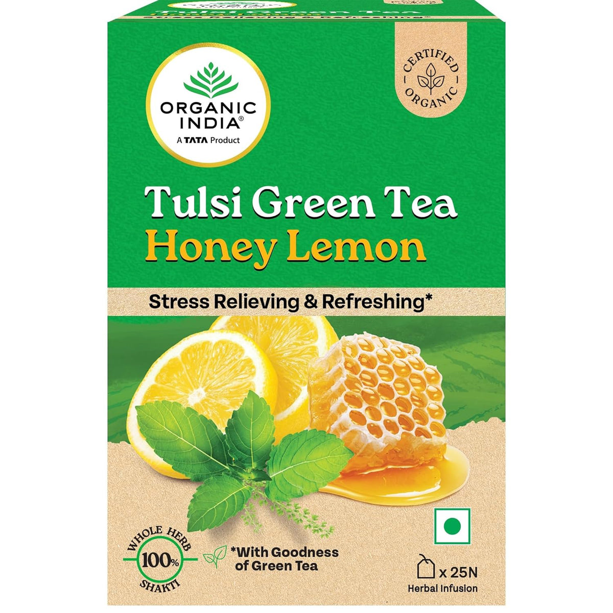 Organic India Tulsi Green Tea Honey Lemon Product image