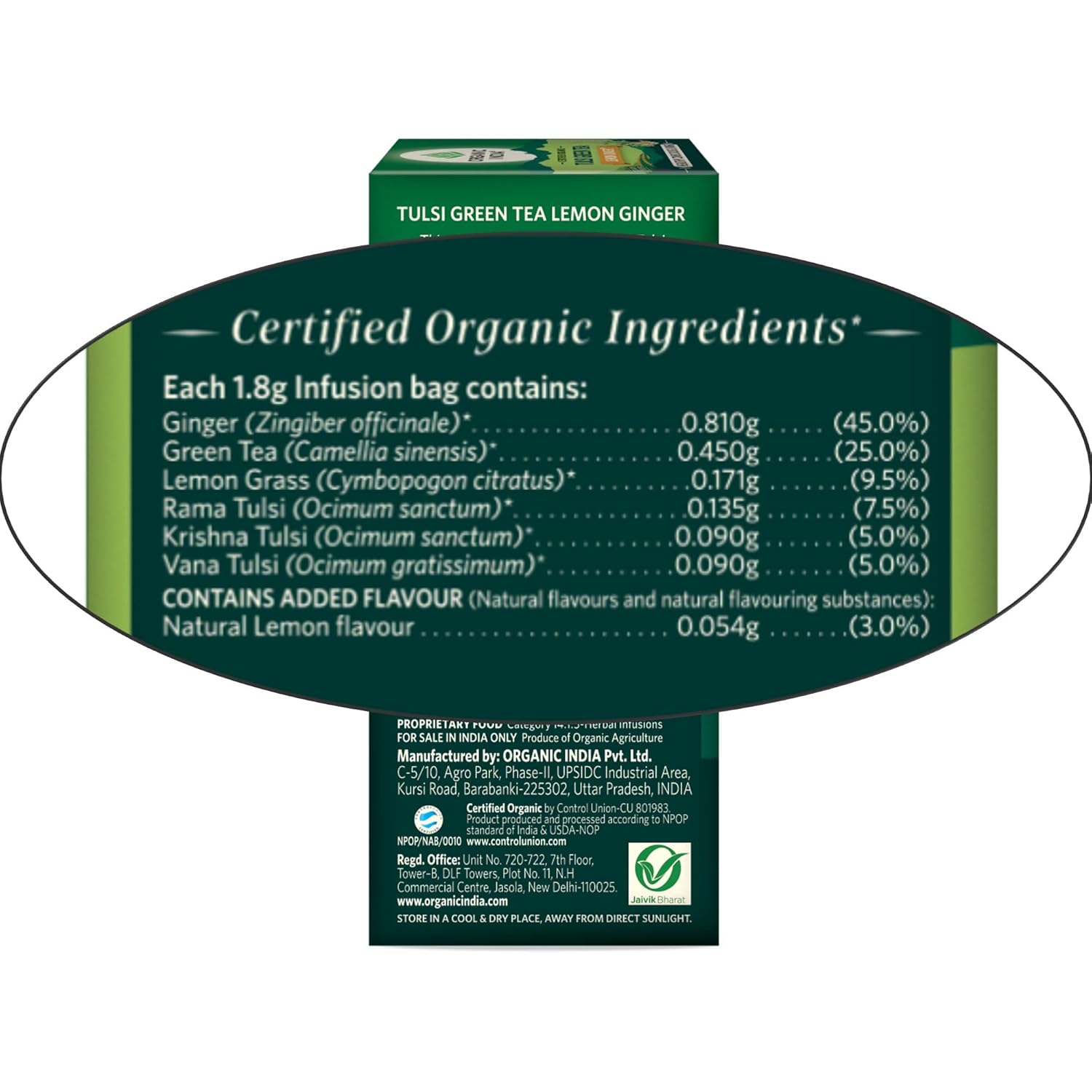 Organic India Tulsi Green Tea Lemon Ginger Product image3