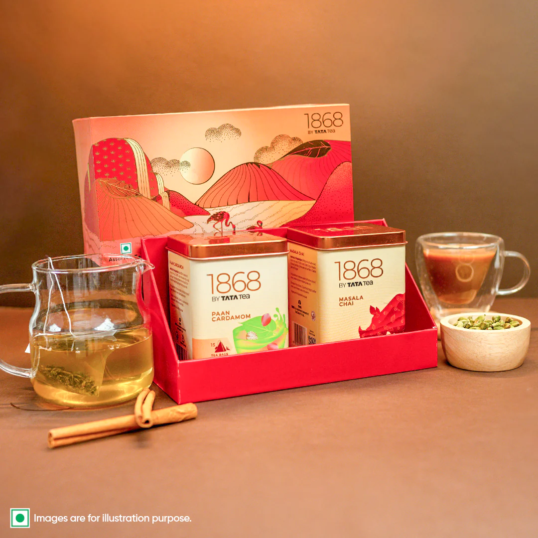Rata Tea Set 1868 By Tata Tea Assorted Gift Pack (Rejuvenate Tea Collection)