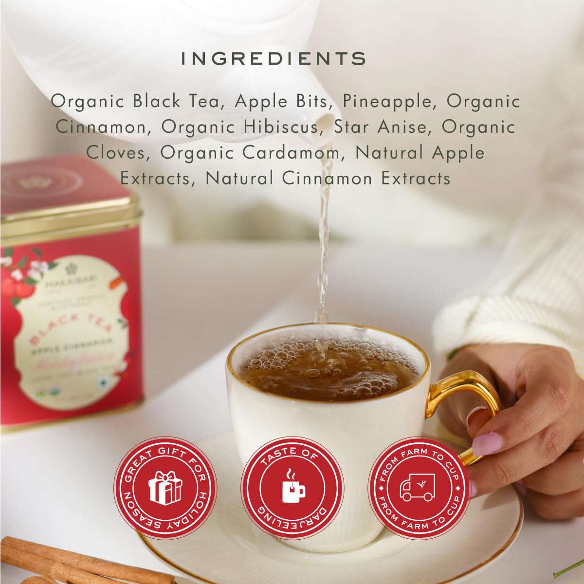 Makaibari Holiday Edition : Apple Cinnamon Black Tea Product image4