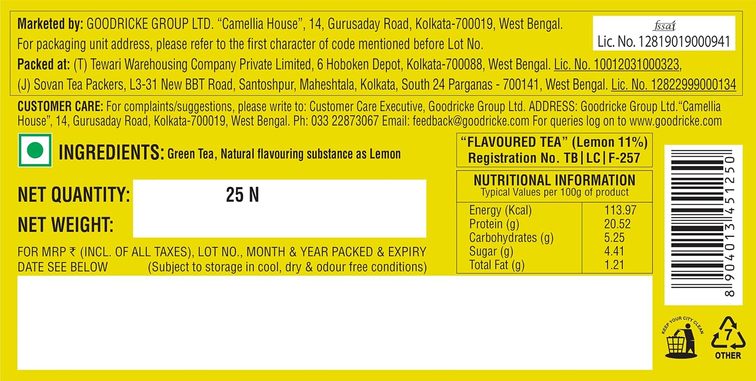 Goodricke Symphony Zesty Lemon Green Tea product image3