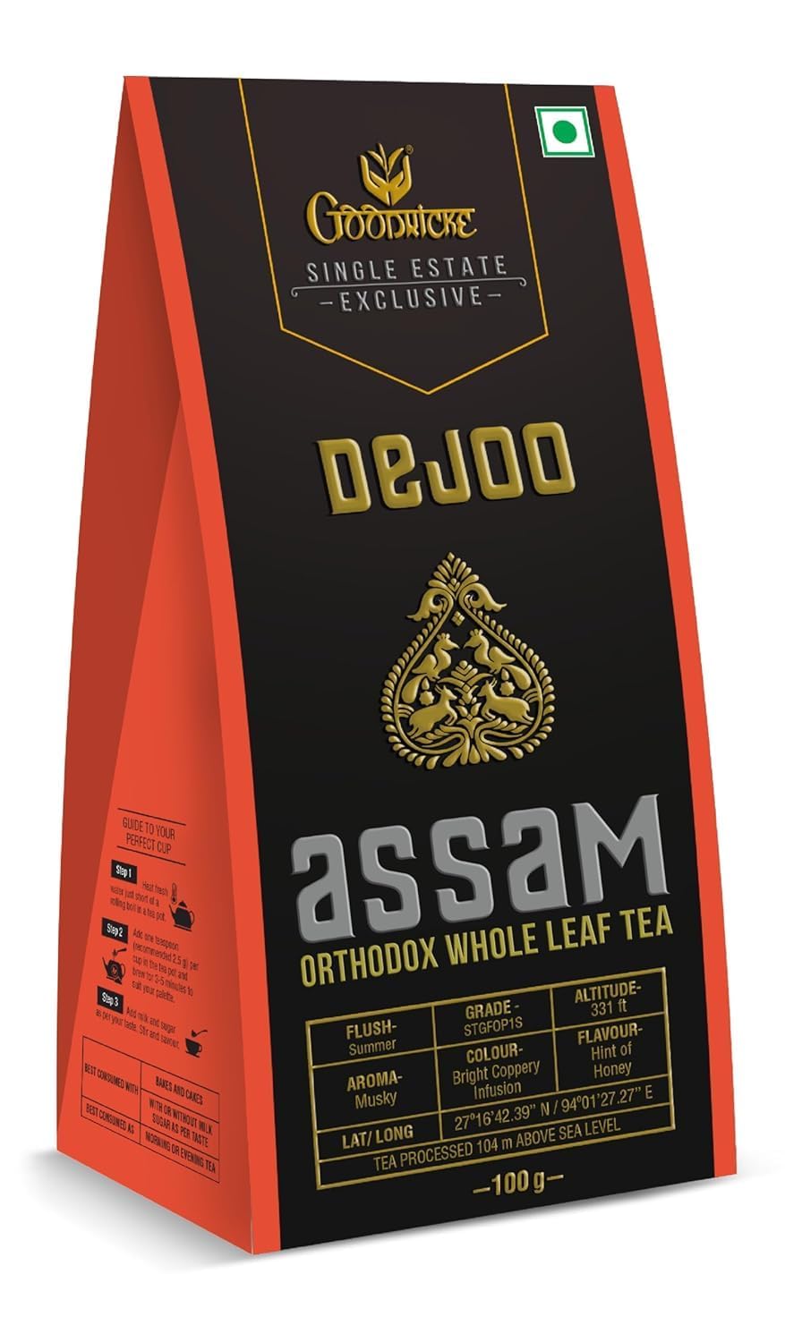 Goodricke Dejoo Single Estate Assam Orthodox Whole Leaf Tea  product image3