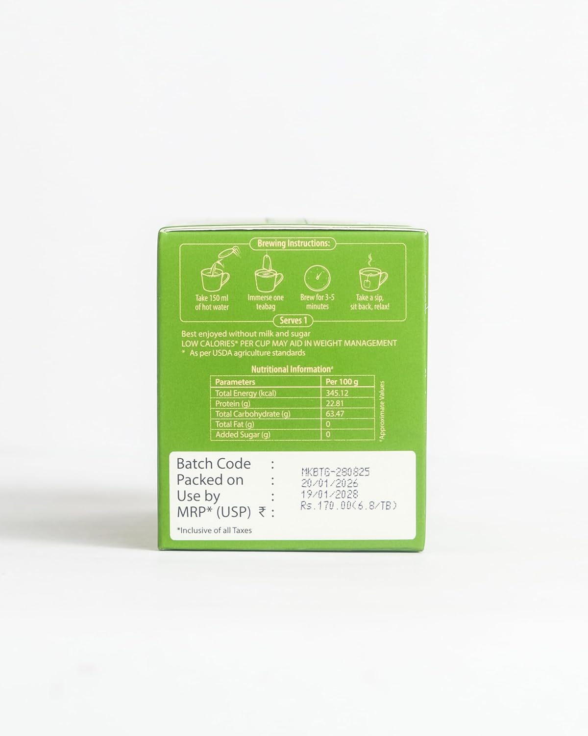 Makaibari Green Valley Apoorva Pure Tulsi and Ginger Green Tea (Teabags) Product image2