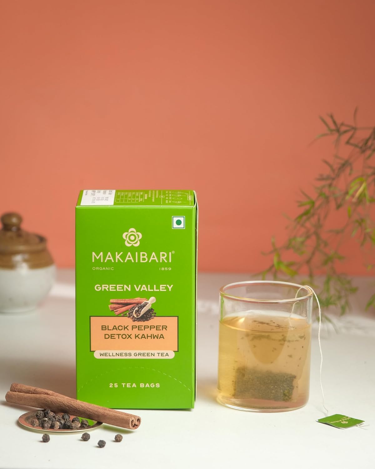 Makaibari Apoorva Green Valley Detox Kahwa Green Tea (Teabags) Product image4