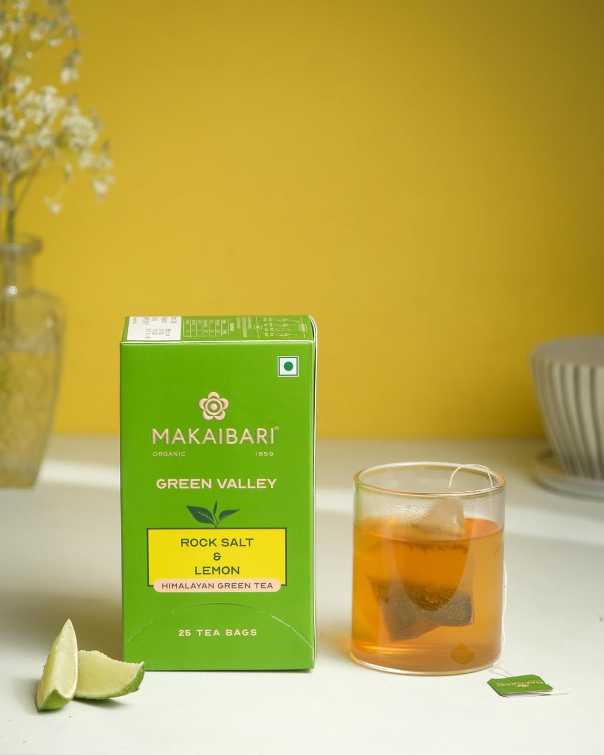 Makaibari Apoorva Green Valley Rock Salt and Lemon Darjeeling Green Tea (Teabags) Product image4