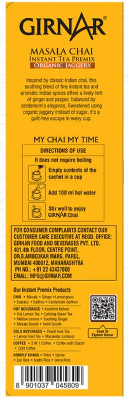 Girnar Instant Masala Chai Premix With Organic Jaggery image1