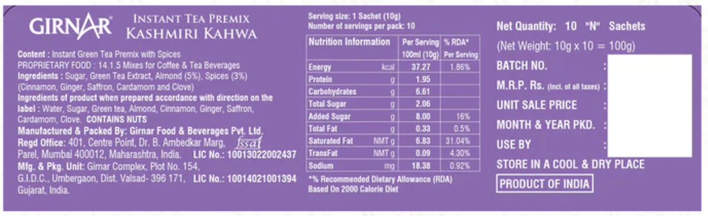 Girnar Instant Premix Kashmiri Kahwa image 2