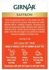 Girnar Black Tea Bags Saffron image 1
