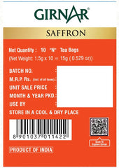 Girnar Black Tea Bags Saffron image 2
