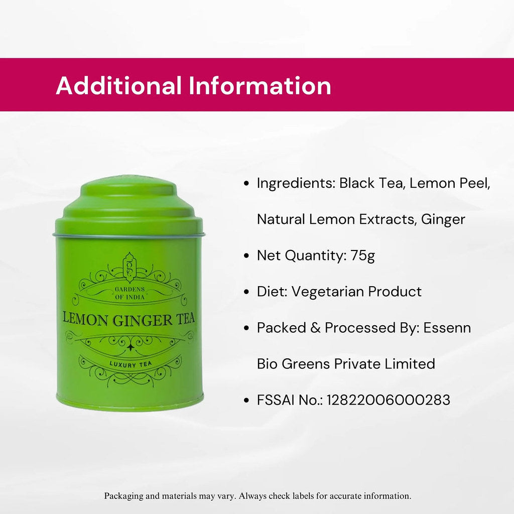 Lemon Ginger Tea Tin Can image3