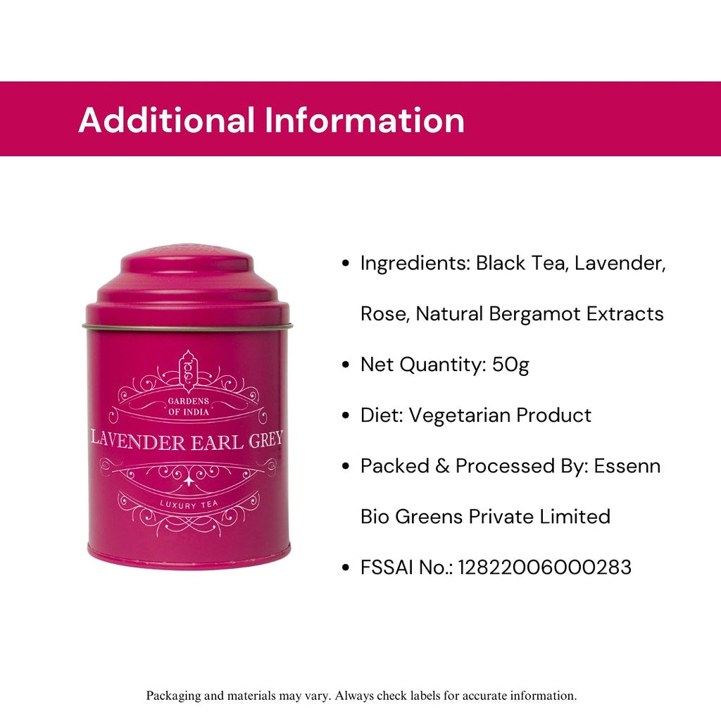 Lavender Earl Grey Tea Tin Can image3