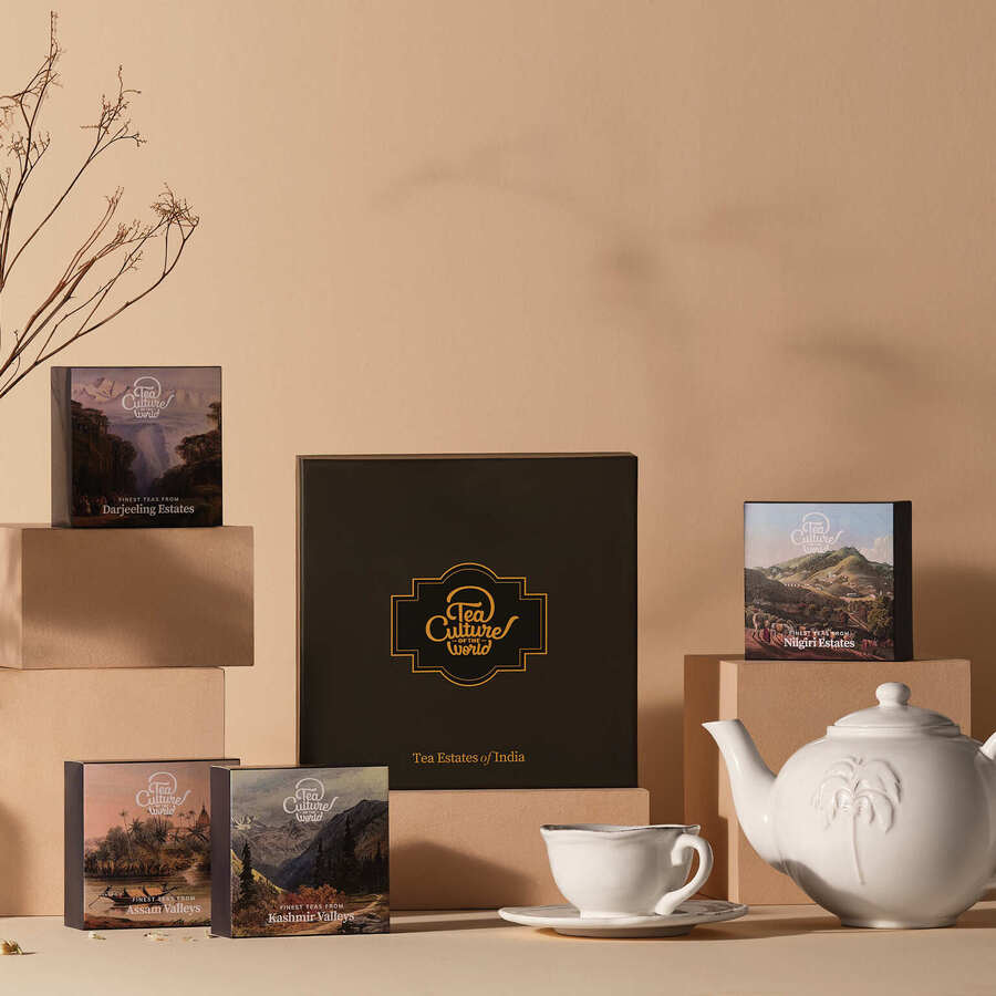 Tea Culture of the World Estates of India Premium Tea Gift Set (4 Assorted Flavors) image 5