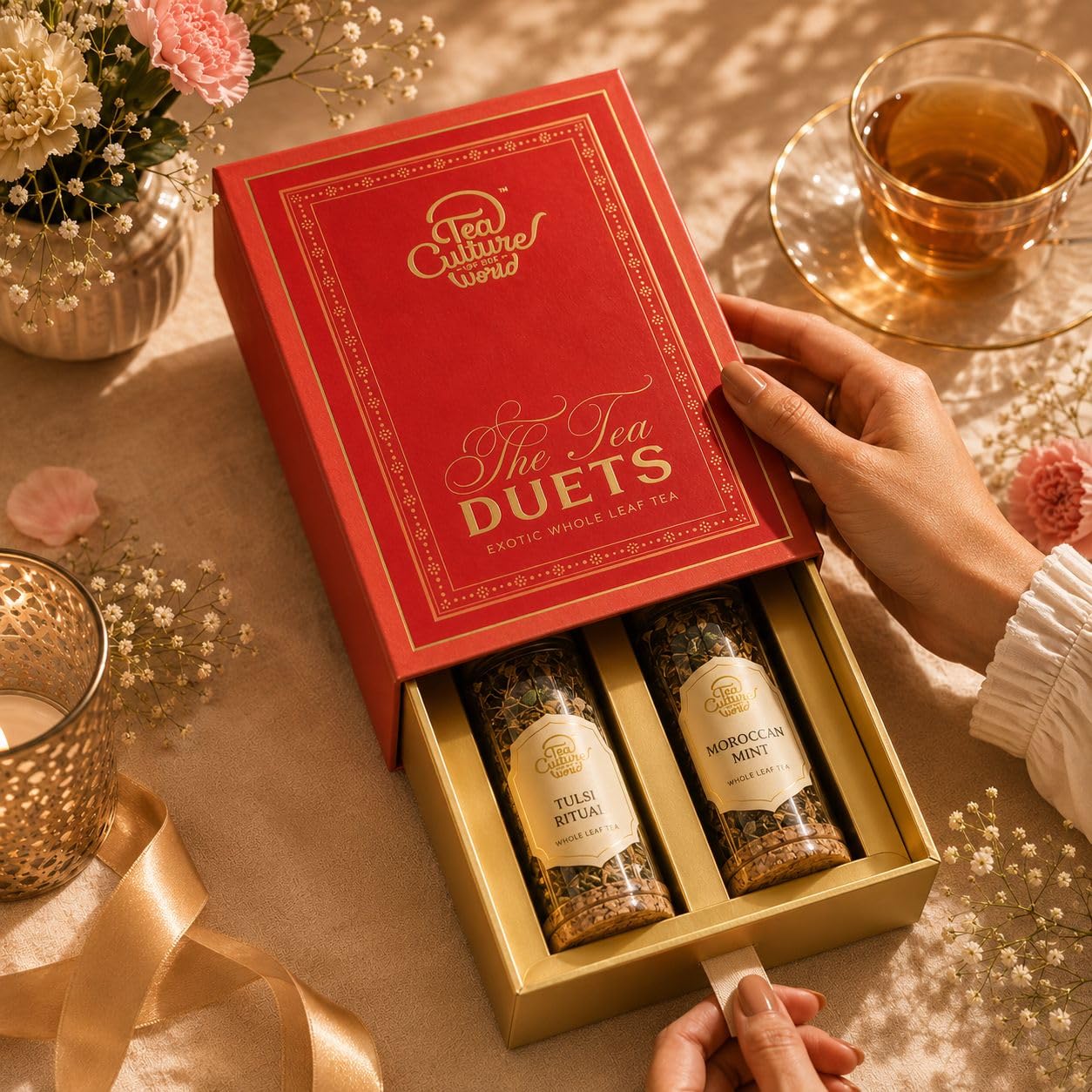 Tea Culture of The World Duet Gift Set | Moroccan Mint & Whole Leaf Green Tea image 7