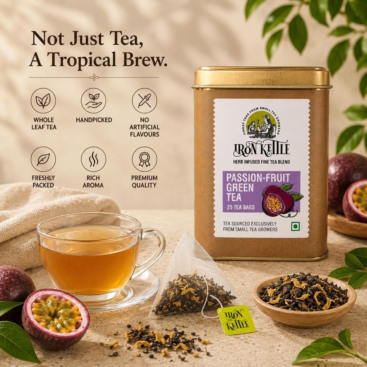 Iron Kettle Passion Fruit Green Tea Image2