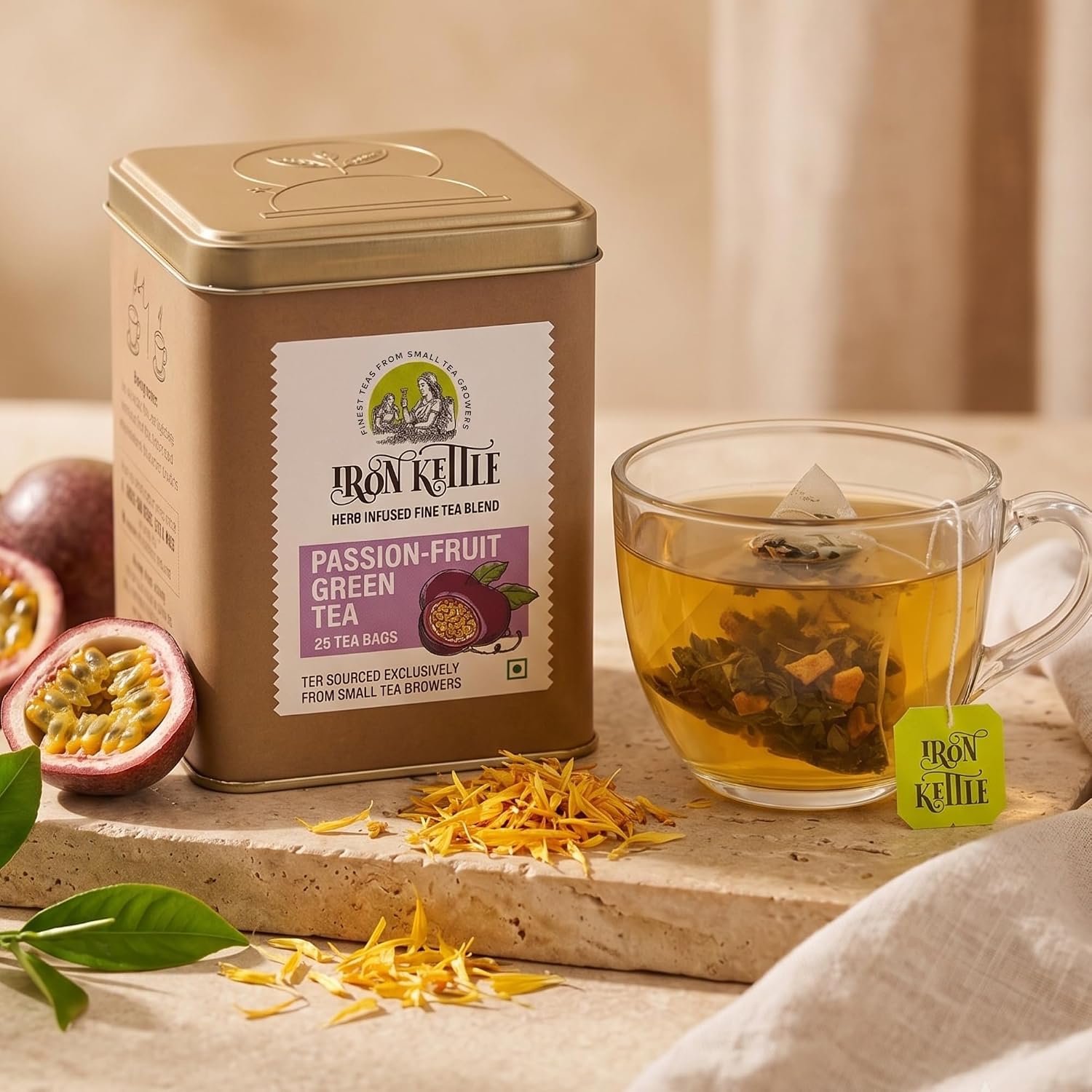 Iron Kettle Passion Fruit Green Tea Image1