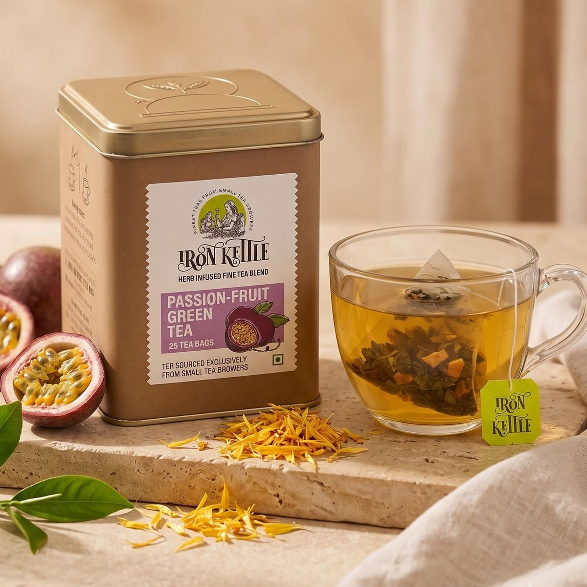Iron Kettle Passion Fruit Green Tea Image1