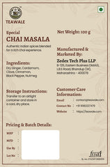 Special Chai Masala 100gm back