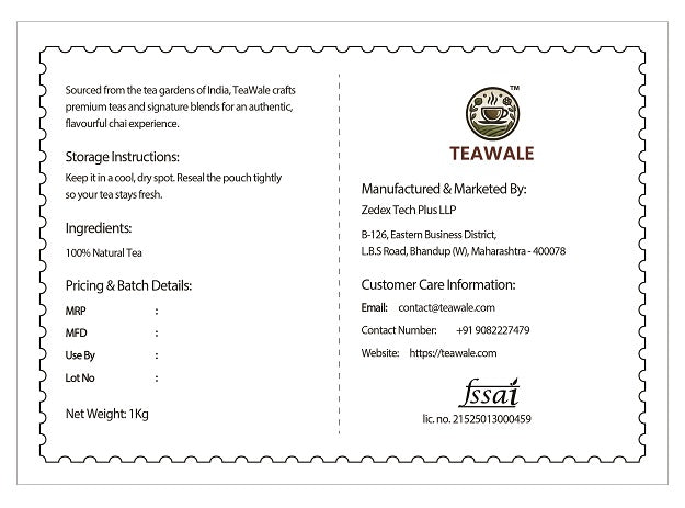 TeaWale Taazgi Signature 1000g back